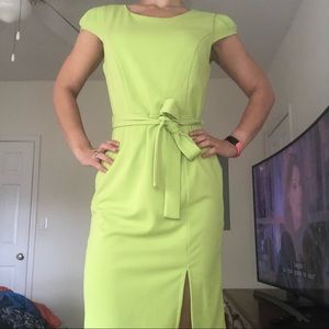 Neon Green Summer Sheath Dress New York & Company